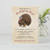 Brawn Turkey Erntedank Dinner Einladung (Stehend Vorderseite)