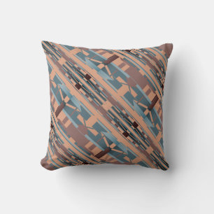 Brawn Türkise Terracotta Diagonal Große Mosaike Kissen