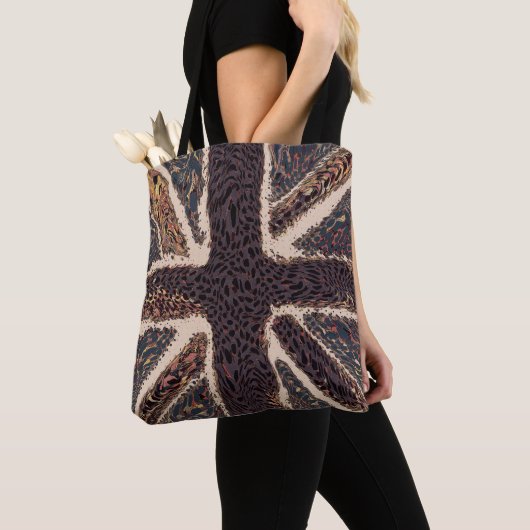 Brawn Union Jack Liquid Art, Wild Animal Gemustert Tasche (Von Nahem)