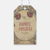 Brawn Vintag Classic Wedding Geschenkanhänger (Rückseite)