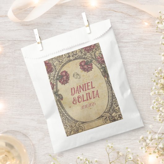 Brawn Vintag Classic Wedding Geschenktütchen (Ausgeschnitten)