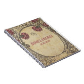 Brawn Vintag Classic Wedding Notizblock (Rechte Seite)