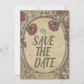 Brawn Vintag Classic Wedding Save The Date (Vorderseite)