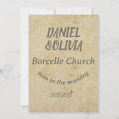 Brawn Vintag Classic Wedding Save The Date (Rückseite)