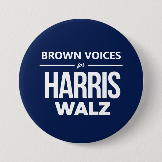 Brawn Voices für Harris Walz Button (Vorderseite)