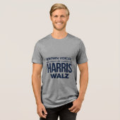 Brawn Voices für Harris Walz Tri-Blend Shirt (Vorderseite voll)
