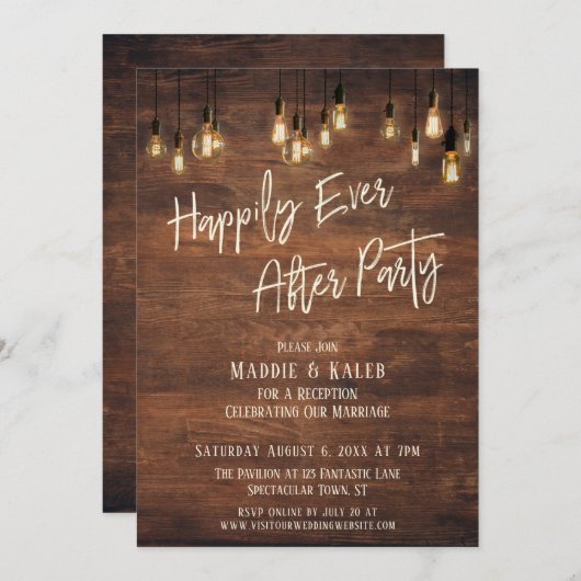 Brawn Wall Edison leuchtet glücklich immer nach de Einladung (Vorne/Hinten)