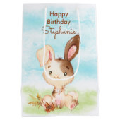 Brawn Watercolor Little Bunny Mittlere Geschenktüte (Rückseite)
