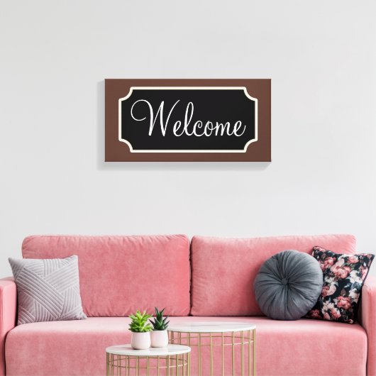Brawn Welcome Sign Leinwand (Insitu (Wohnzimmer))