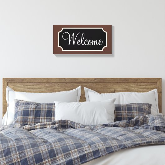 Brawn Welcome Sign Leinwand (Insitu (Schlafzimmer))