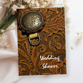 Brawn Western Horse Saddle Paare Polterabend Einladung