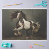 Brawn White Horse Decoupage Seidenpapier (Basteln)