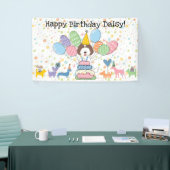 Brawn White Labradoodle Hund Geburtstagsparty Banner (Messeveranstaltung)