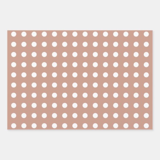 Brawn White Matching Patterns Gingham Dots Stripe Geschenkpapier Set (Vorderseite 3)