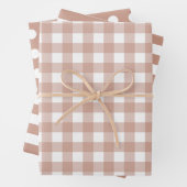 Brawn White Matching Patterns Gingham Dots Stripe Geschenkpapier Set (Beispiel)