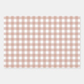 Brawn White Matching Patterns Gingham Dots Stripe Geschenkpapier Set (Vorderseite)