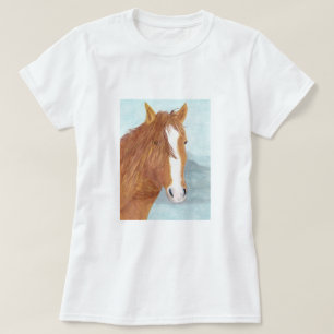 Brawn Wild Horse Blue Mountain Lake - Acryl. T-Shirt