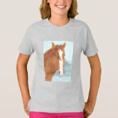 Brawn Wild Horse Blue Mountain Lake - Acryl. T-Shirt (Vorderseite)