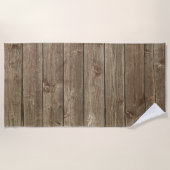 Brawn Wood Grain Pattern Zen Strandtuch (Vorderseite)