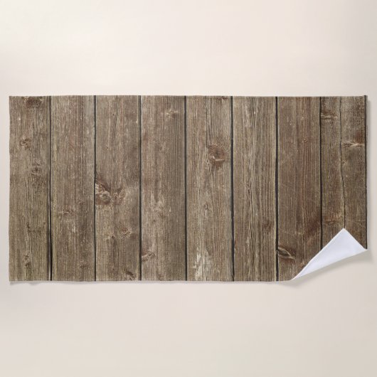 Brawn Wood Grain Pattern Zen Strandtuch (Vorderseite)