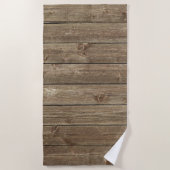 Brawn Wood Grain Pattern Zen Strandtuch (Vorderseite)
