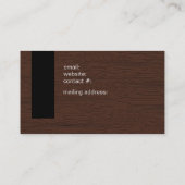 Brawn Wood Grain Visitenkarte (Rückseite)
