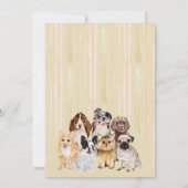 Brawn Yellow Beige Oh Baby Hunde Einladung (Rückseite)