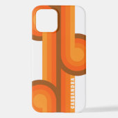 Brawn Yellow Orange Art Pattern iPhone Hülle (Rückseite)