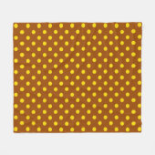 Brawn Yellow Polka Dots Design Fleecedecke (Vorderseite (Horizontal))