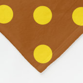 Brawn Yellow Polka Dots Design Fleecedecke (Ecke)