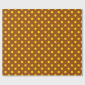 Brawn Yellow Polka Dots Design Geschenkpapier (Flach)