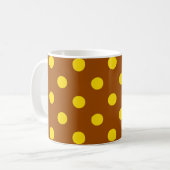 Brawn Yellow Polka Dots Design Kaffeetasse (Vorderseite Links)