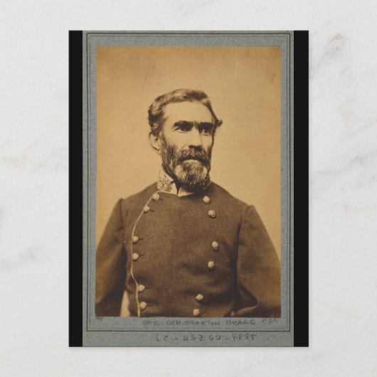 Braxton Bragg Portrait (zwischen 1861 und 1865) Postkarte (Vorderseite)