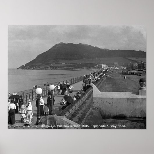 Bray Head & Esplanade 1905 Co. Wicklow Irland Poster (Vorne)