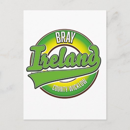Bray Landkreis Wicklow Irland. Postkarte (Vorderseite)
