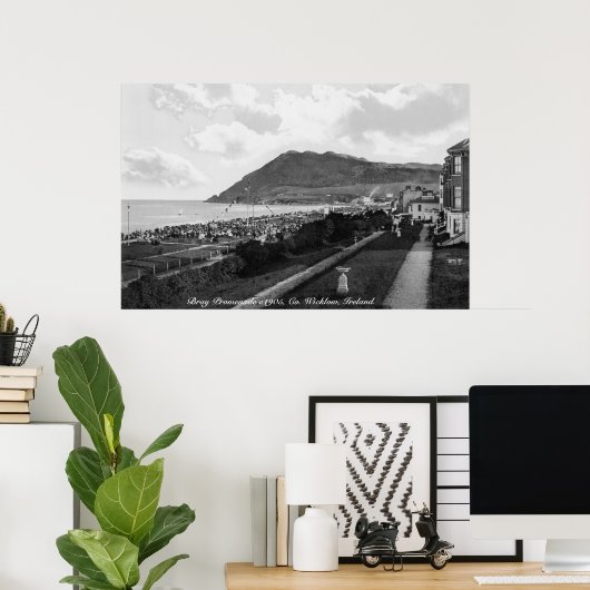 Bray promenade, Grafschaft Wicklow, Irland c1905 Poster (Heimbüro)
