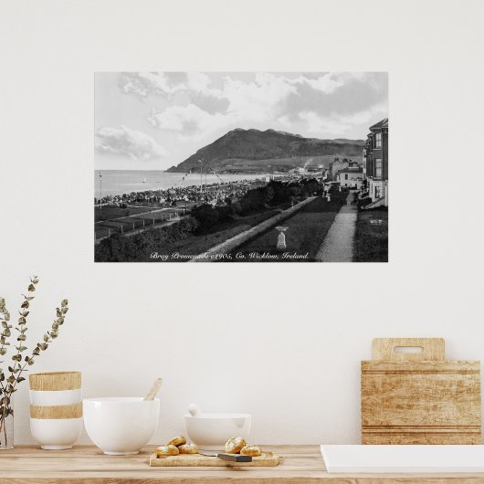 Bray promenade, Grafschaft Wicklow, Irland c1905 Poster (Küche)