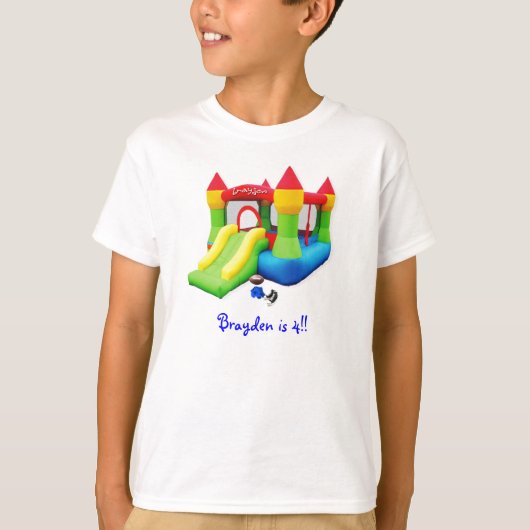 brayden T-Stück, Brayden ist 4!! T-Shirt (Vorderseite)