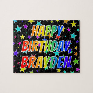 "BRAYDEN" Vorname, Spaß "GLÜCKLICHER BIRTHTAG" Puzzle