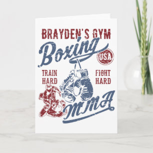 Braydens Fitnessstudio Boxen Mma Retro-Design Für Karte