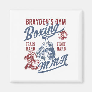 Braydens Gym Boxing Mixed Martial Arts Retro Desig Magnet