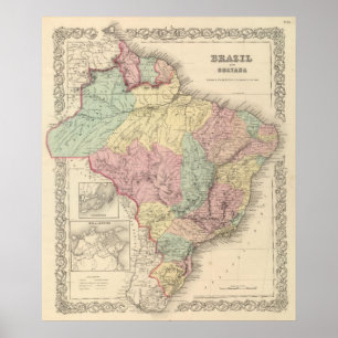 Brazil and Guayana Poster