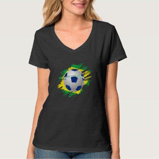 BRAZIL Brazilian Soccer Football Brazilian flag T-Shirt