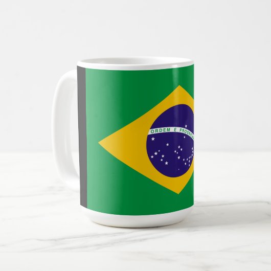 Brazil Flag Coffee Mug Kaffeetasse (Vorderseite Links)
