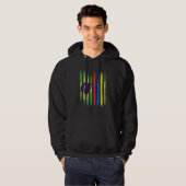 Brazil Flag Colombia Grown Country Flags Stripes Hoodie (Vorne ganz)