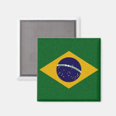 BRAZIL FLAG Magnet (Vorderseite/Rückseite)