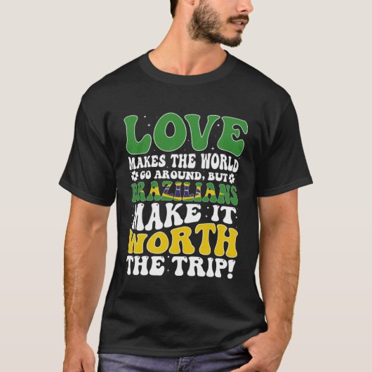 Brazil Flag Men & Women Cute Til Brazilians T-Shirt (Vorderseite)