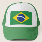 Brazil Flag Patriotic Pride Festival Fashion Truckerkappe (Vorderseite)