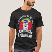 Brazil Flag Peru Grown Humor Citizen Pride T-Shirt (Vorderseite)