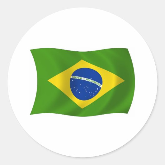 Brazil Flag Sticker (Vorderseite)